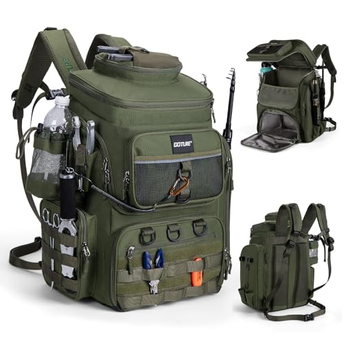 Fishing Backpack with Cooler (A2:green(without Tackle Boxes))