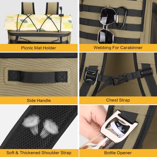 54 Can Tactical Backpack Cooler (khaki)