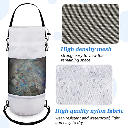 Boat Trash Bag Garbage Can Collapsible Mesh Trash Container (White / Classic Style)