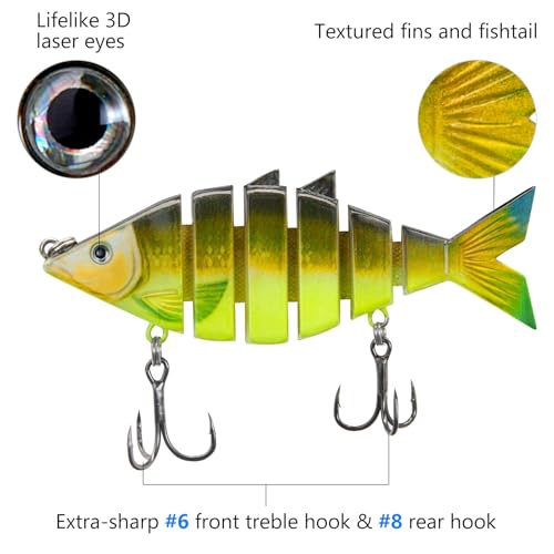 Bone Multi Jointed Swimbait 3 (3-Pack, Collection C / 3.7in/0.66oz)