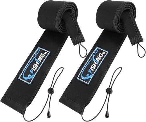 2Pcs Neoprene Fishing Rod Sleeves (Black / 65" - 2Pcs)