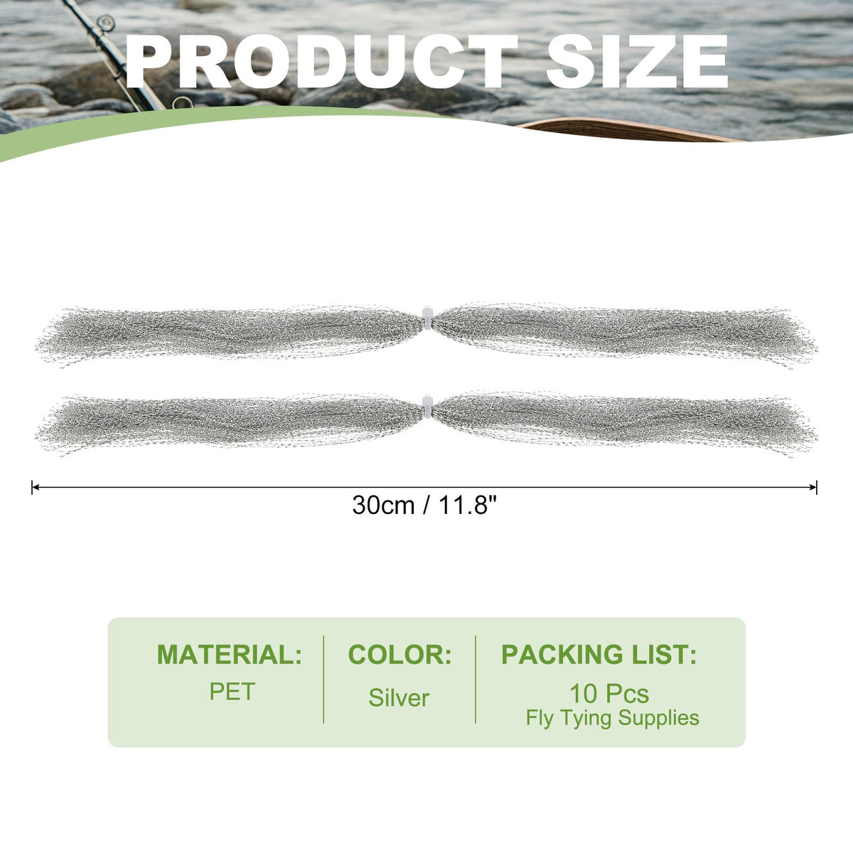 Crystal Flash Fly Fishing Line (Silver)