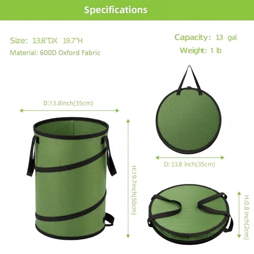 Camping Trash Can (13 Gallons-No Lid)