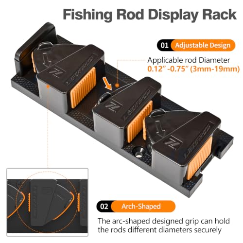 Fishing Rod Holder Vertical (Orange / 3 Slots)