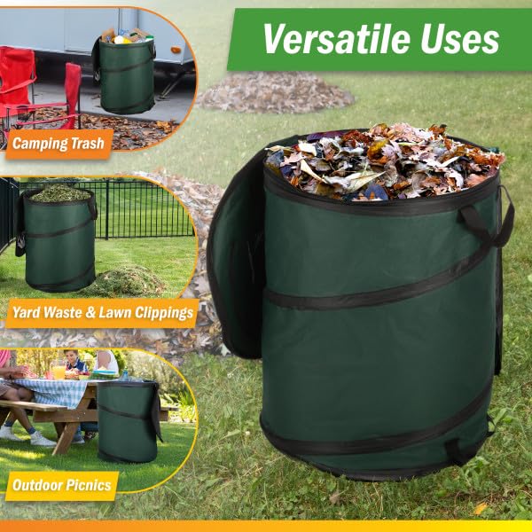 Collapsible Trash Can Camping Essentials (46-Gallon, 32-Gallon and 23.1-Gallon)