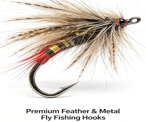 Fly Fishing Flies Nymphs for Fly Fishing Trout Lures with Magnetic Fly Box (64pcs flies kit)