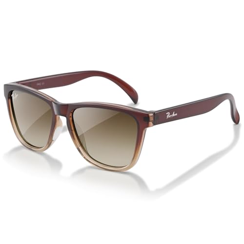 Polarized Sunglasses UV400 Protection for women (Dark Brown / Light Brown)