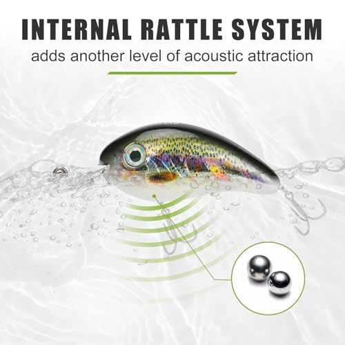 Craz Crankbaits Fishing Lures (A5-2",0.37oz)