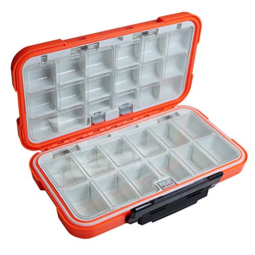 SMALL Fishing Tackle Box (Orange (Size: 7.8" L X 4.2" W X 1.8" H))