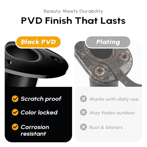 Fishing Rod Holder 2 Pack (90 Degree - PVD Black)
