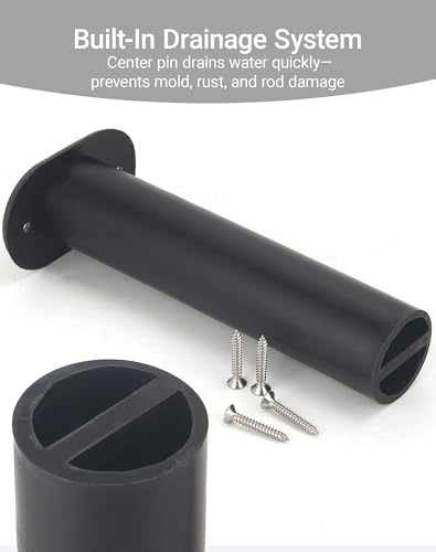 Flush Mount Fishing Rod Holder (Black)