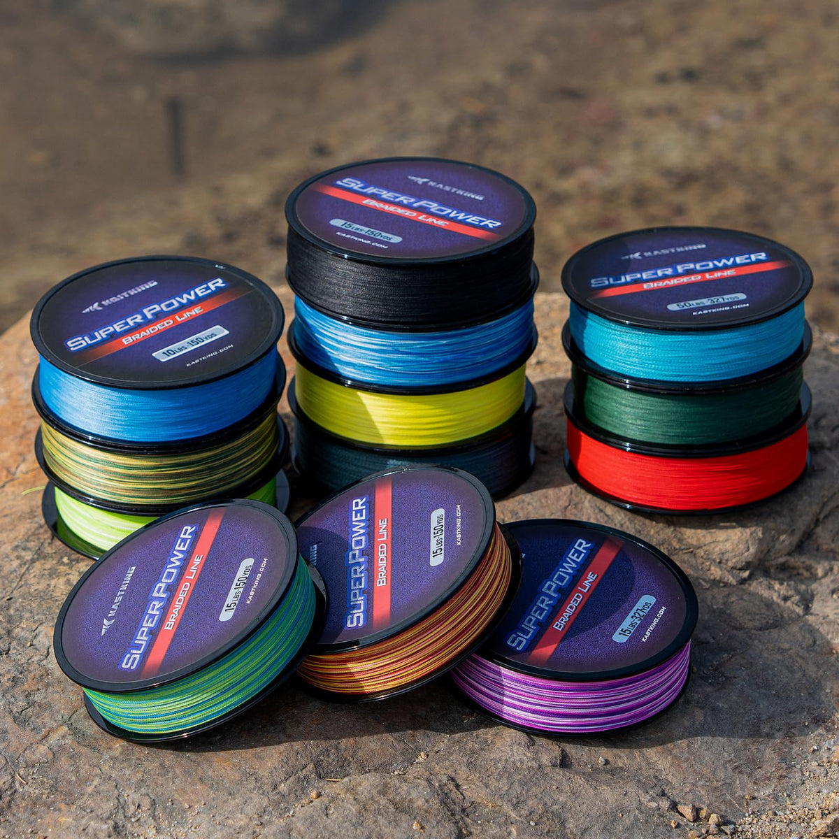 Superpower Braided Fishing Line (X4-Black / 10LB(150 Yds))