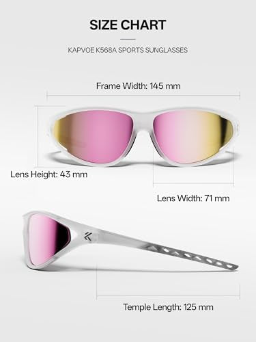 Polarized Sports Sunglasses for Men Women (06 Pink)