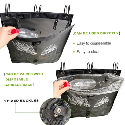 Universal Trash Sack Storage Bag Trash Sack Mesh Large Trash Bag Compatible with Polaris RZR Can