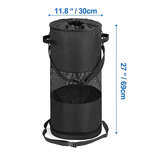 Mesh Boat Trash Bag with Zipper Bottom for Easy Disposal