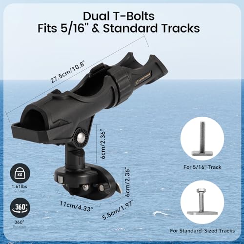 Side Track Fishing Rod Holder Mount (Side Track Mount Fishing Rold Holder 1-pack)