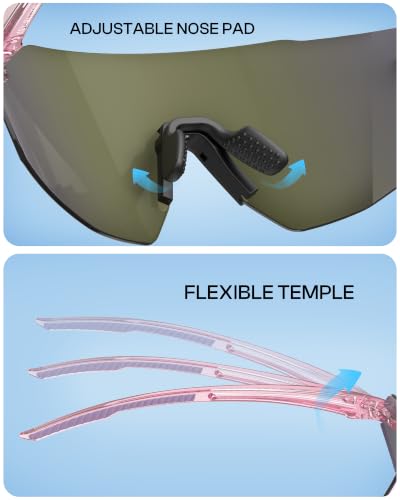 Rimless Running Cycling Sunglasses for Men Women UV400 (Lavender)