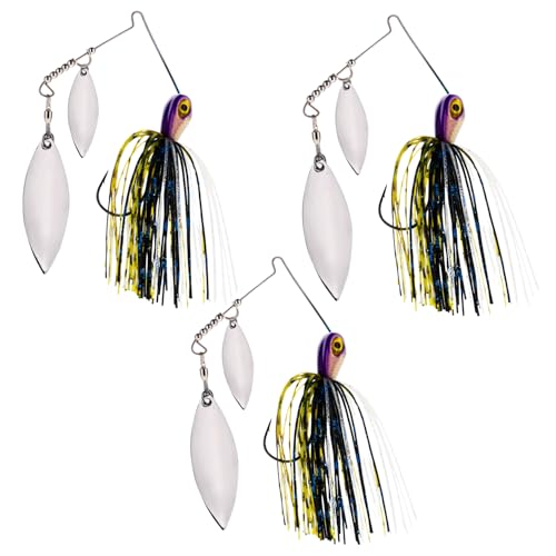 Spinner Bait Compact Profile Fishing Lure with Flash and Vibration for Bass (Killer / 1/4 Oz)