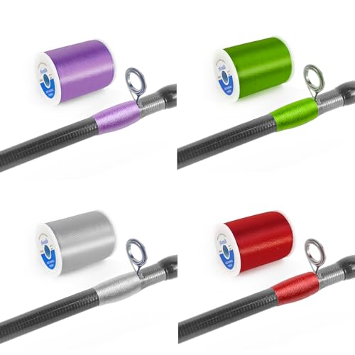 Nylon Fishing Rod Wrapping Thread for Guide Replacement (8 Pack Rainbow Color Nylon Thread)