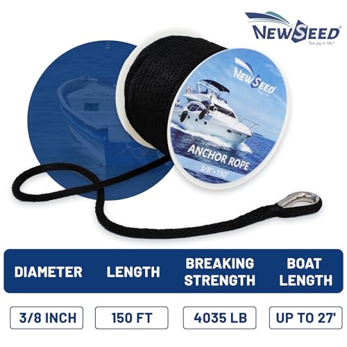 NEWSEED Anchor Rope 3 (Black / 3/8"x150')