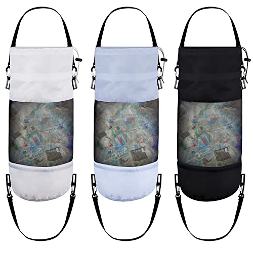 3 Pack Boat Trash Bags Portable Boat Accessories Mesh Trash Bags Reusable Garbage Can for Kayak Pontoon Camper Fishing Outdoor Storage Cabin