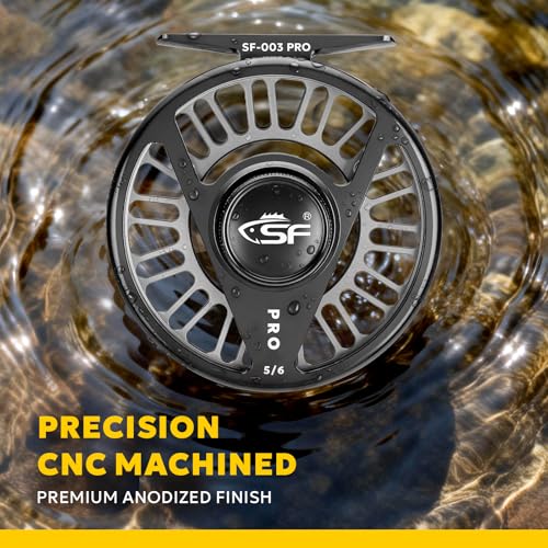SF 003 Pro Fly Fishing Reel for Freshwater (Gunmetal Gray & Black / 3/4wt)
