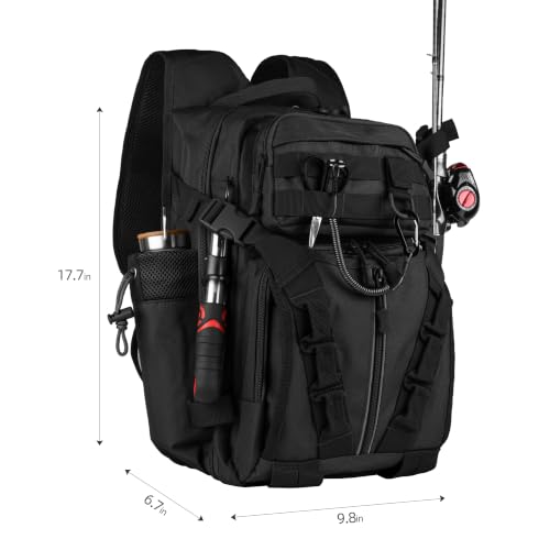Fishing Backpack with Rod Holder