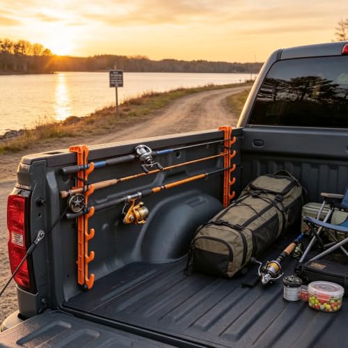 Truck Bed Fishing Rod Holder 2 (Orange)