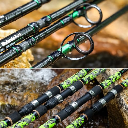 Surf Spinning Fishing Rod Carbon Travel Surf Rod M (green / 11ft-Spinning-3Pc-MH)