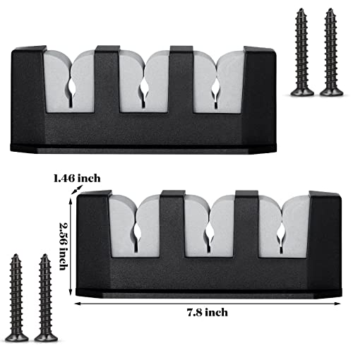 4 Pcs Rod Holders Fishing Boat Pole Holder (Black Gray / 7.8 Inch)