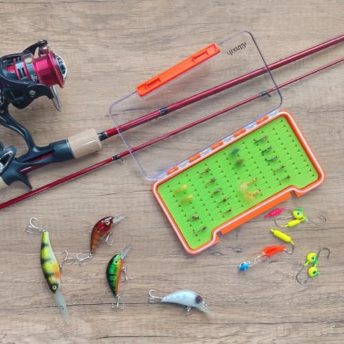 Clear Waterproof Fly Fishing Box Super Slim Silicone Fly Hook Storage Case