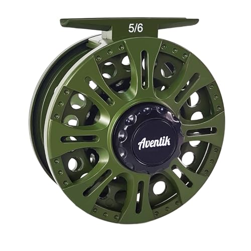 HVCE Graphite Fly Reel Center Drag System Classic III Graphite Large Arbor Sizes 3 (5/6 / Only Reel)