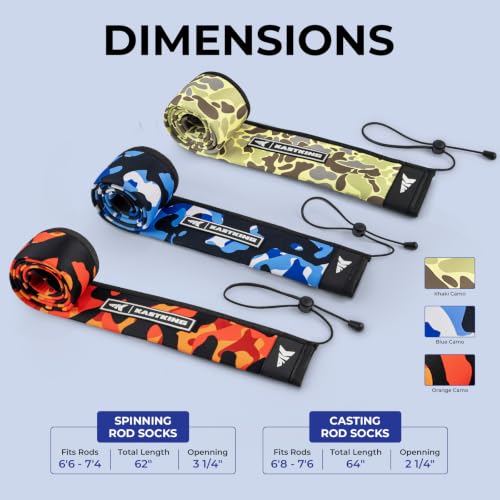 MeshGuard Camo Rod Sleeves (Khaki Camo 1 Pcs / Casting/Trolling)