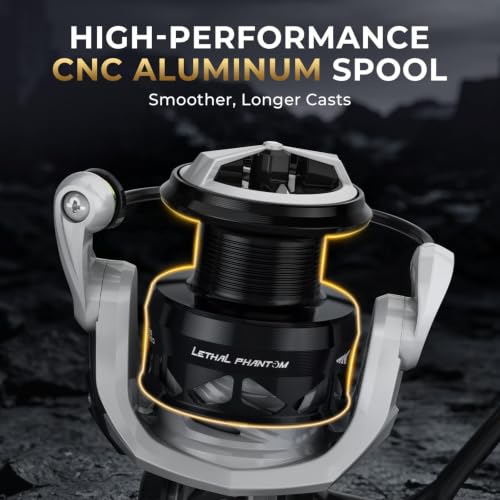 Lethal Phantom Spinning Fishing Reels with Superpolymer Handle