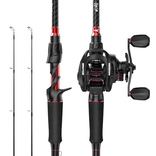 Brutus Twin Tip Baitcaster Combo (Right Handed Reel,7'0" MH(2 Pcs + Extra Tip))