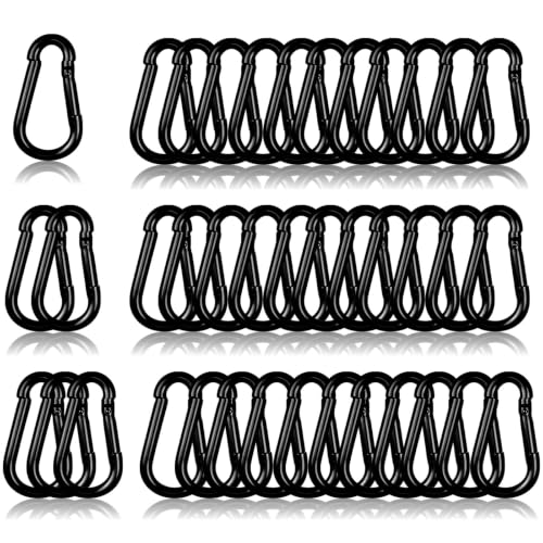 40PCS Carabiner Clips (Black / 40PCS-M4)