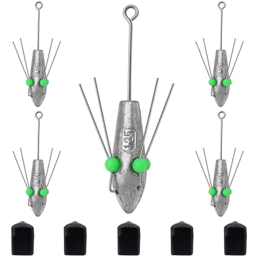 5Pcs Sputnik Sinker Fishing Weights Sinkers Lead Long Tail Spider Sinkers (4oz-125g-5pcs)