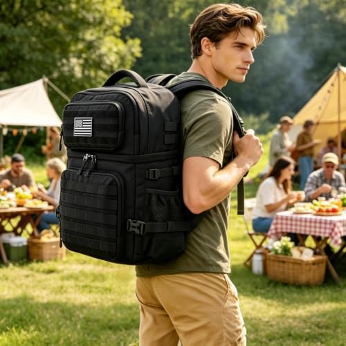 45 Can Tactical Backpack Cooler (Black)