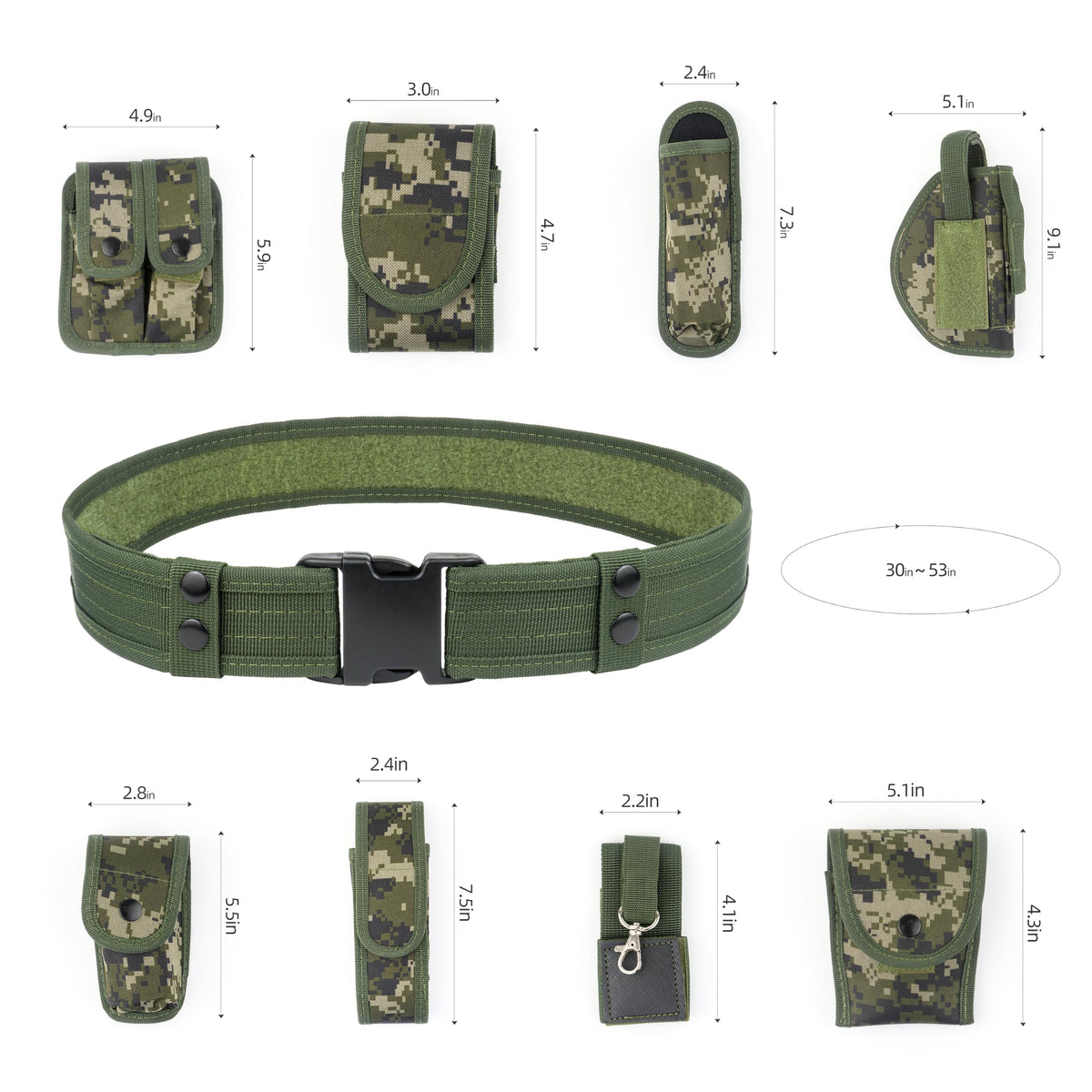 Tactical Utility Belt (Style 5 Digital Camouflage)