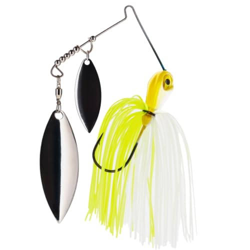 Spinner Bait Compact Profile Fishing Lure with Flash and Vibration for Bass