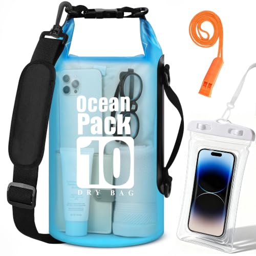 Waterproof Dry Bag Backpack for Kayaking (Blue / 10L)