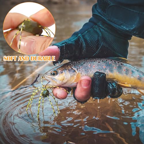 50 Pcs Fuzzy Dice Fishing Lure Dice Baits for Bass (Green)