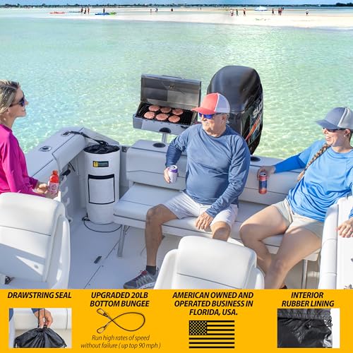 Portable Boat Trash Can (White Full)