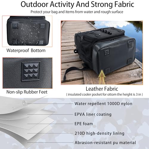 Fishing Backpack with Rod Holder
