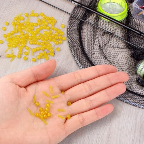 Fishing Bobber Stops and Beads Set (Yellow)