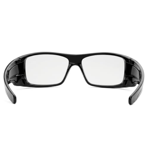 Z87 Wrap Around Safety Sunglasses for Big Heads Men TR90 Ultralight UV400 Protection 8711