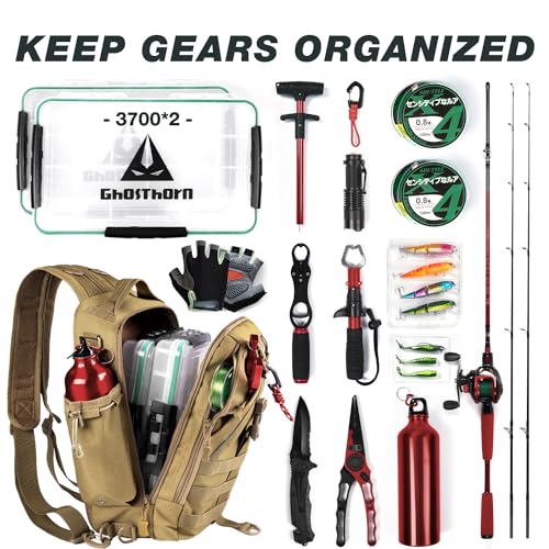 Fishing Backpack with Rod Holder (Khaki)