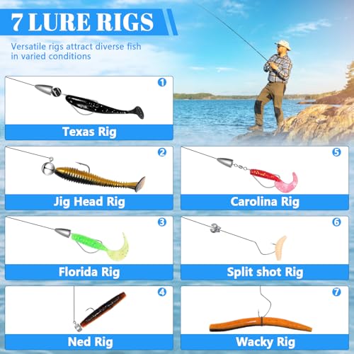 153Pcs Fishing Lures Tackle Box Kit (F4-153pcs Fishing Lure Kit)
