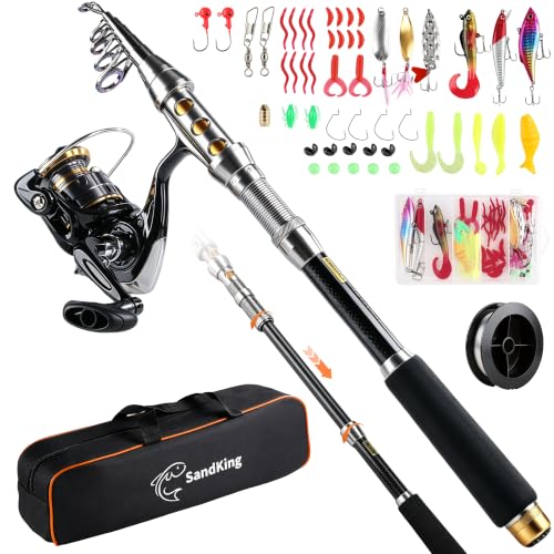 Fishing Pole Kit 7FT Adult with Telescopic Handle (Changeable 7FT/2.1M)