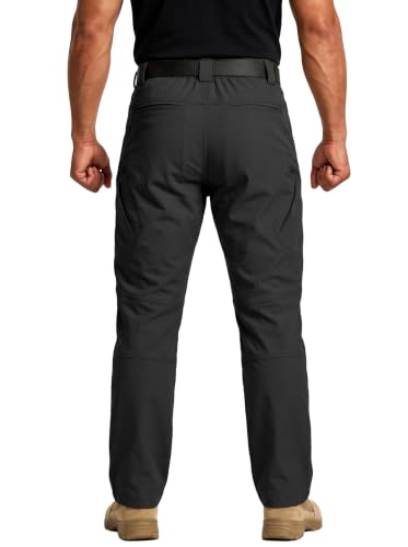Men's Tactical Pants Ripstop Cargo Hiking Work Pants Black XXL (XX-Large / Black)